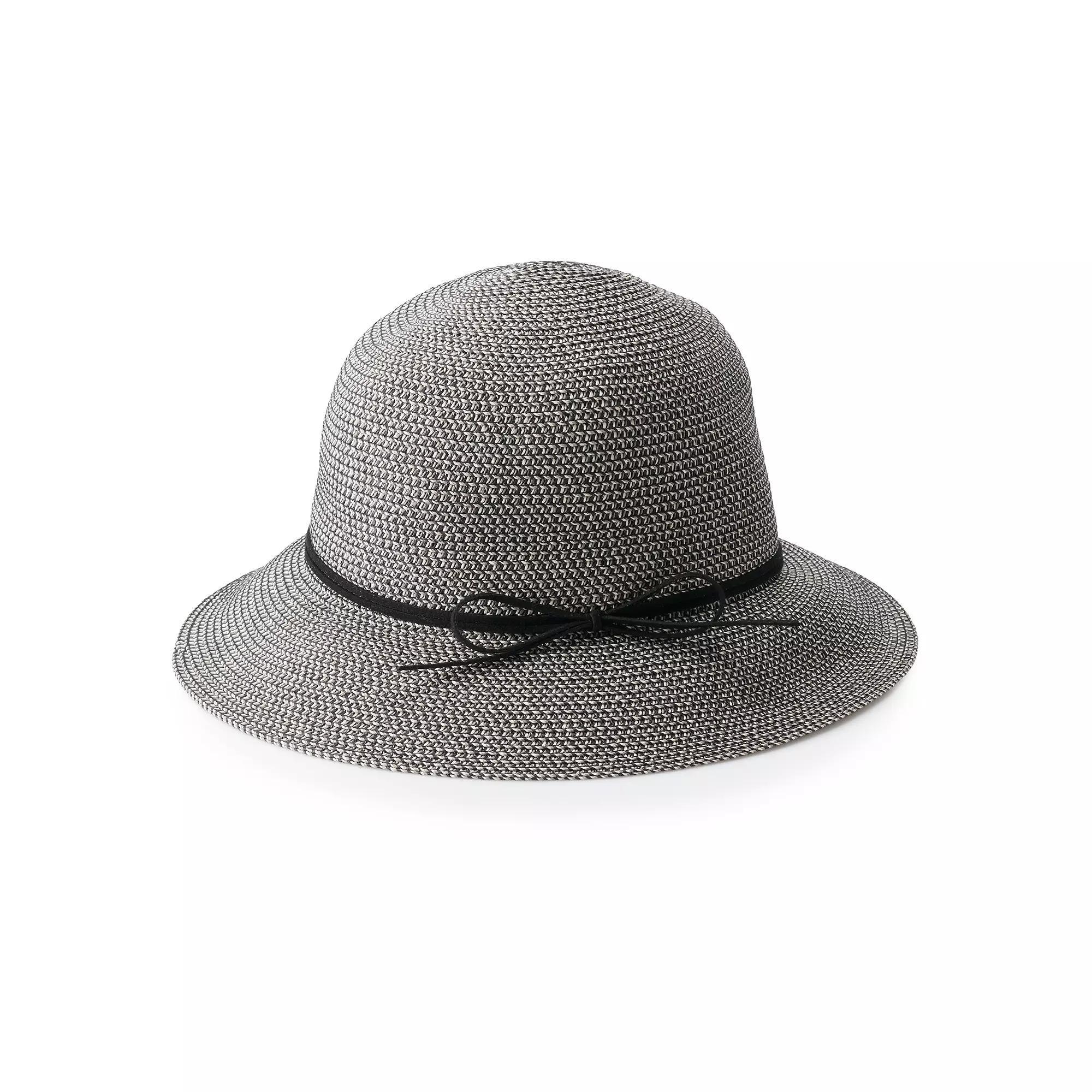 Women's Sonoma Goods For Life® Packable Cloche Hat with Faux Suede Trim, Black Combo Product Image