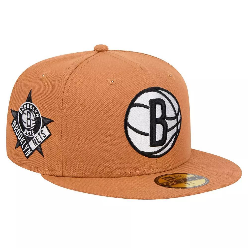 Men's New Era Tan Brooklyn Nets Color Pack 59FIFTY Fitted Hat, Size: 7 3/4, Team Product Image
