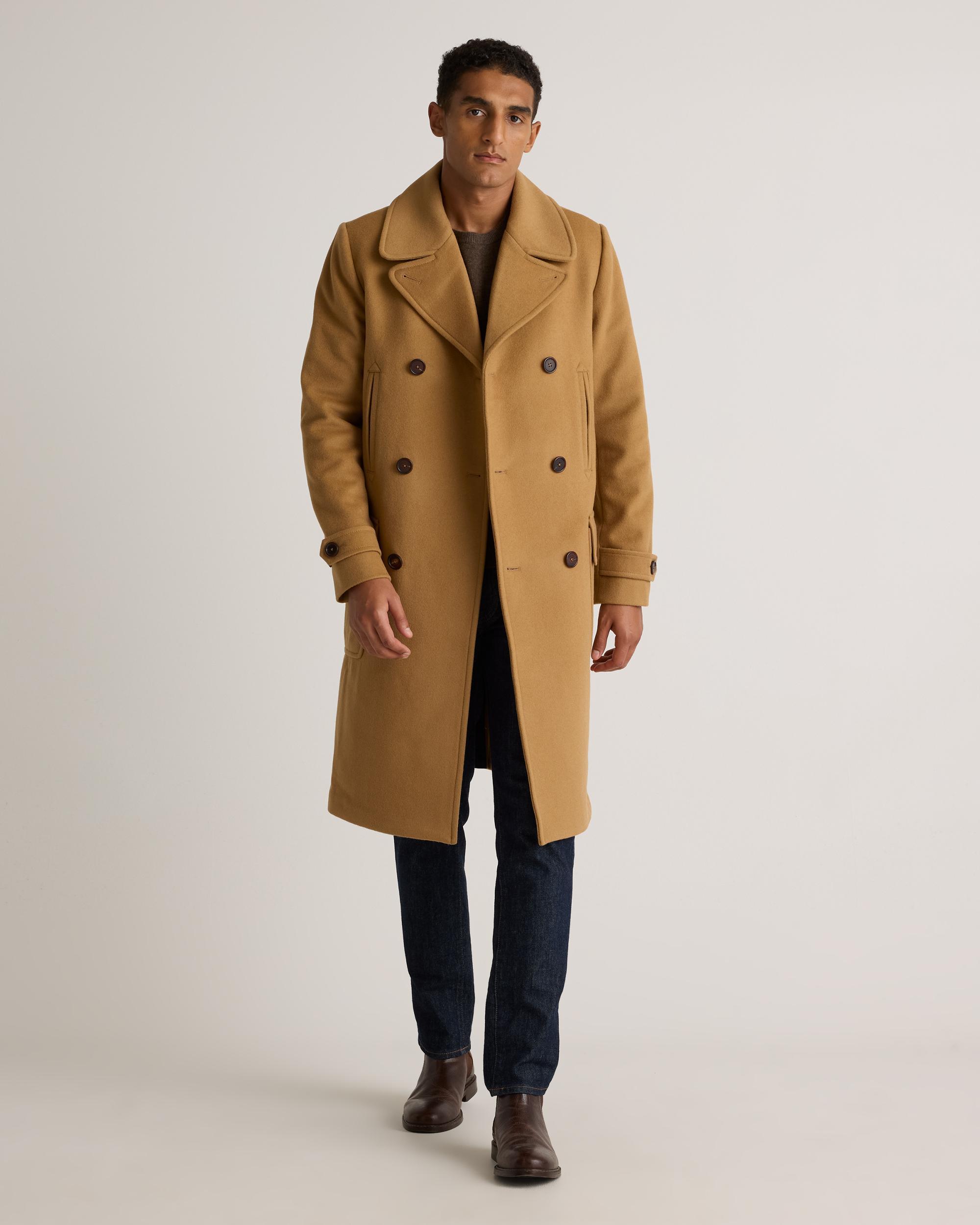 Quince | Men's Italian Wool Double-Breasted Officer Topcoat Wool/Nylon Product Image