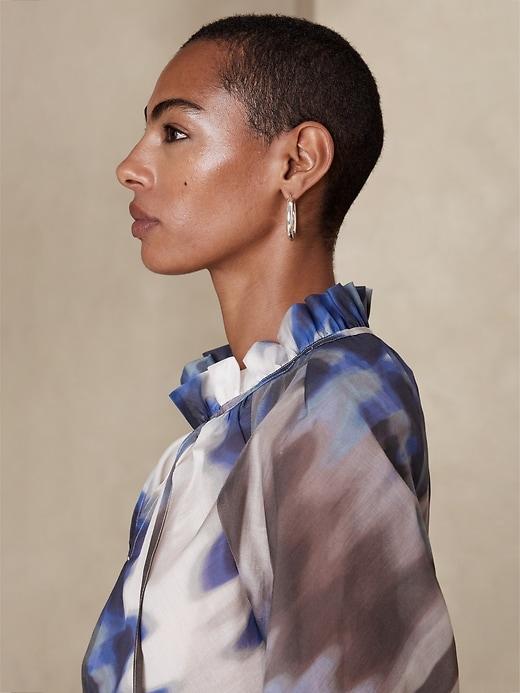 Ruffle-Neck Blouse Product Image