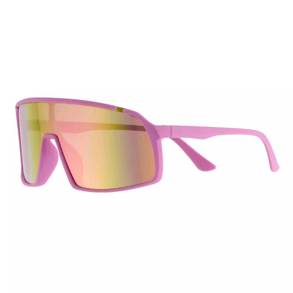 Women's Cali Blue Plastic Oversized Shield Sunglasses, Pink Product Image