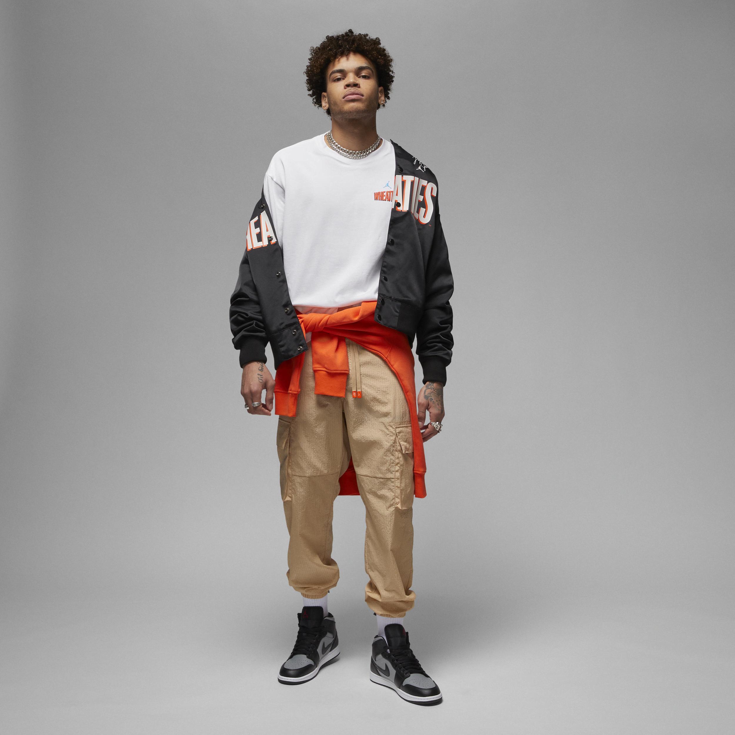 Jordan Mens Flight MVP Statement Woven Pants - Orange/Black Product Image