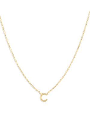 Womens 14K Yellow Gold Initial Pendant Necklace Product Image