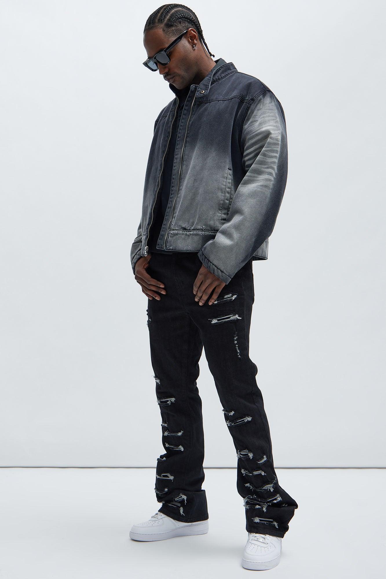 St. Helens Stacked Skinny Flare Jeans - Black Product Image