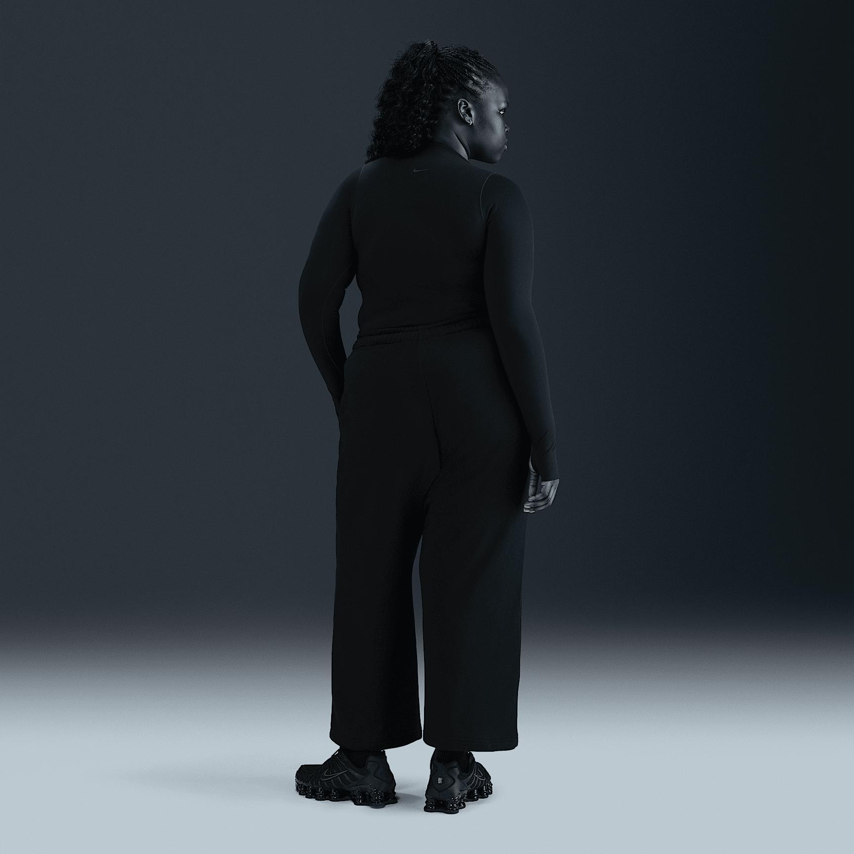 Nike Sportswear Club Fleece Women's Mid-Rise Wide-Leg Graphic Pants (Plus Size) Product Image