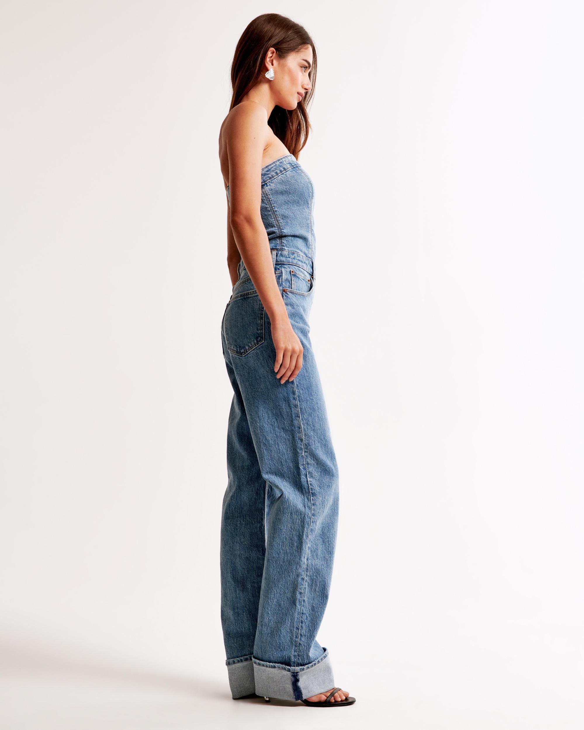 Strapless Denim Jumpsuit Product Image