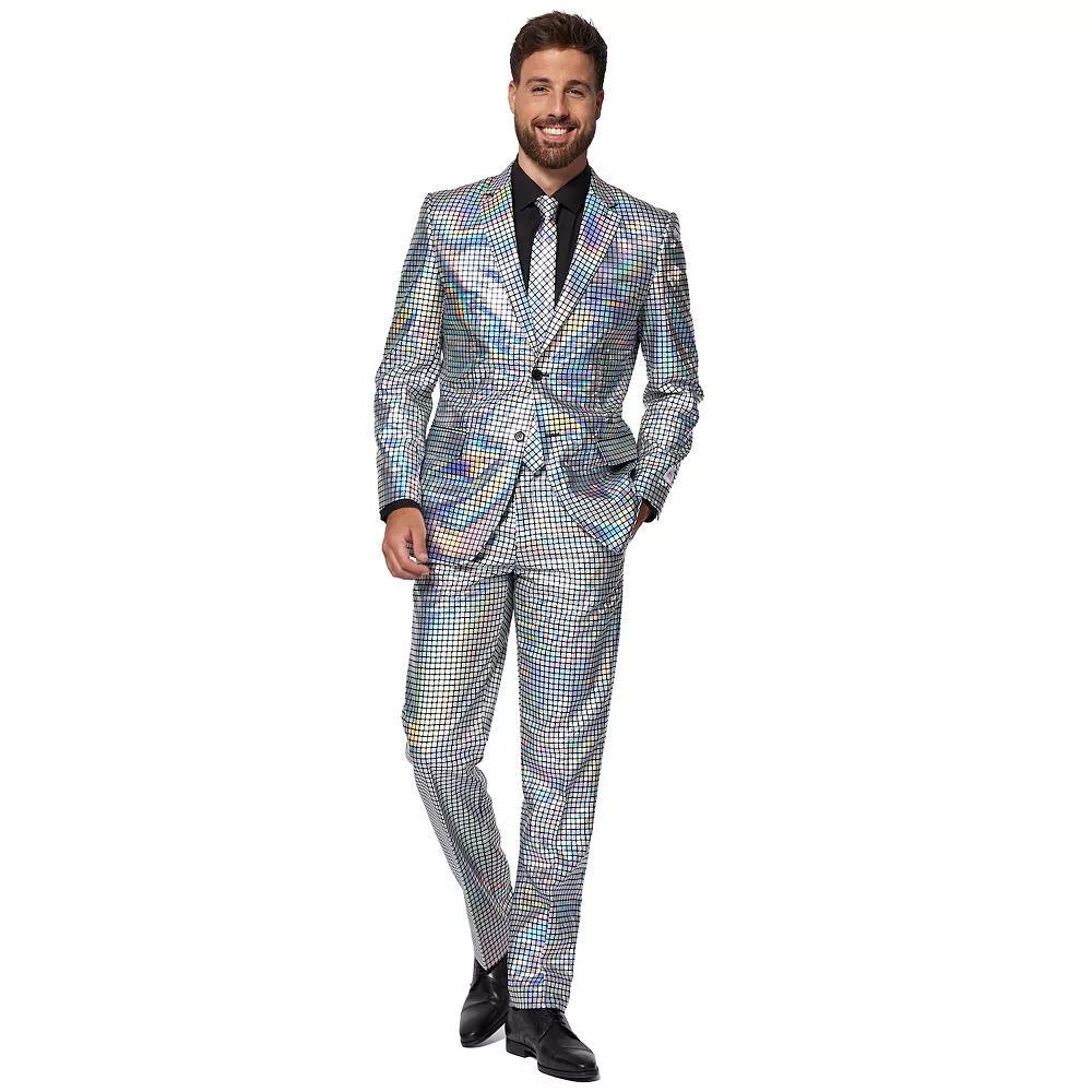 Men's OppoSuits Discoballer Slim-Fit Novelty Suit & Tie Set, Size: 50 - Regular Product Image