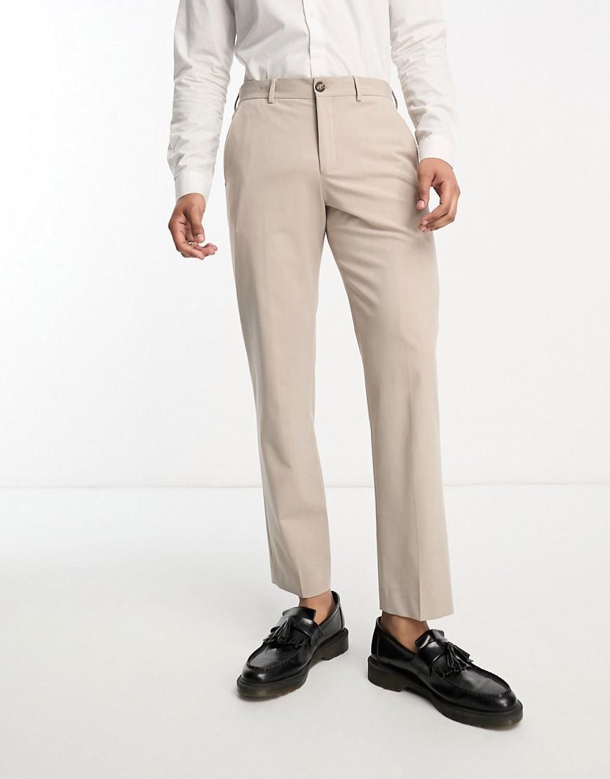 Selected Homme loose fit suit pants in sand Product Image