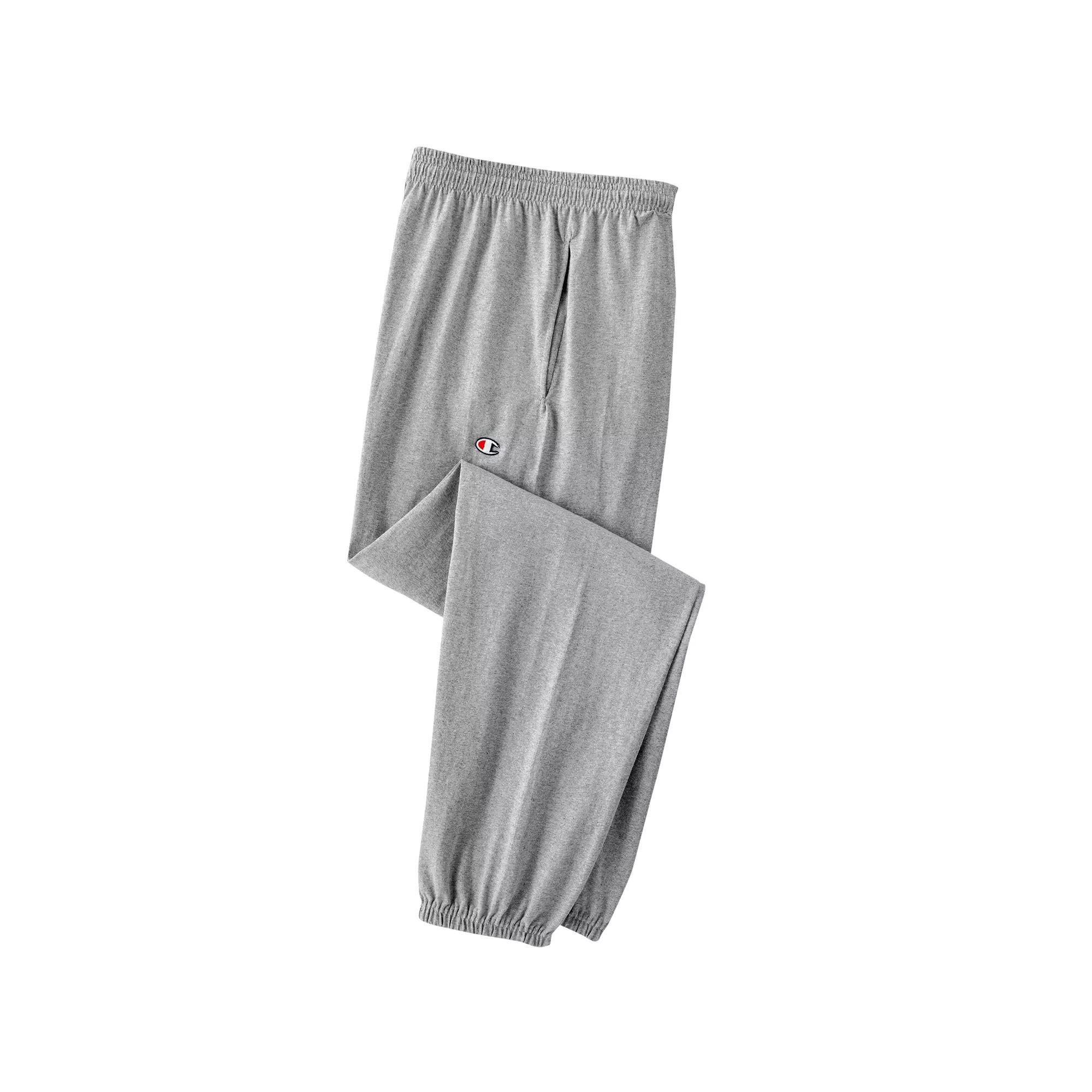 Men's Champion® Cinched Jersey Pants, Size: Small, Granite Grey Product Image