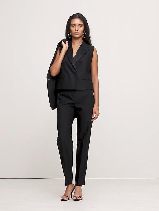 Barathea Italian Wool Tapered Tuxedo Pant Product Image