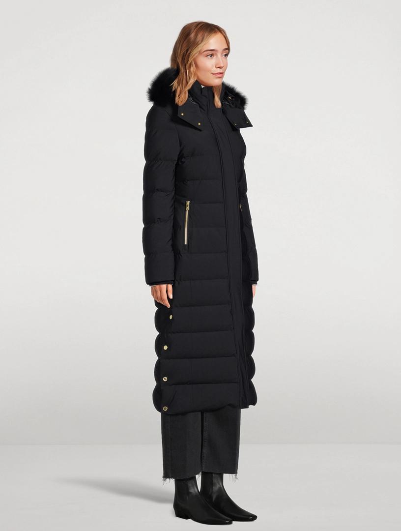 Moose Knuckles Womens Jocada Gold Parka in Black with Black Shearling Female Product Image