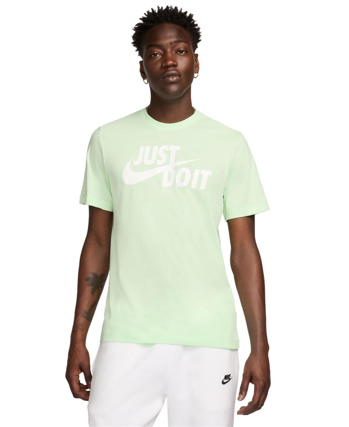 Men's Nike "Just Do It" Logo Tee, Size: Small, Black White Product Image