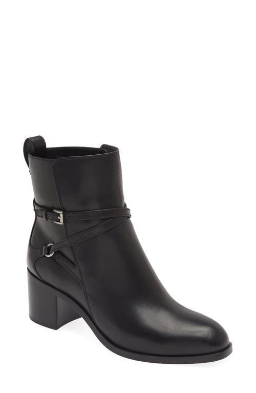 Hazel Leather Buckle Ankle Booties Product Image