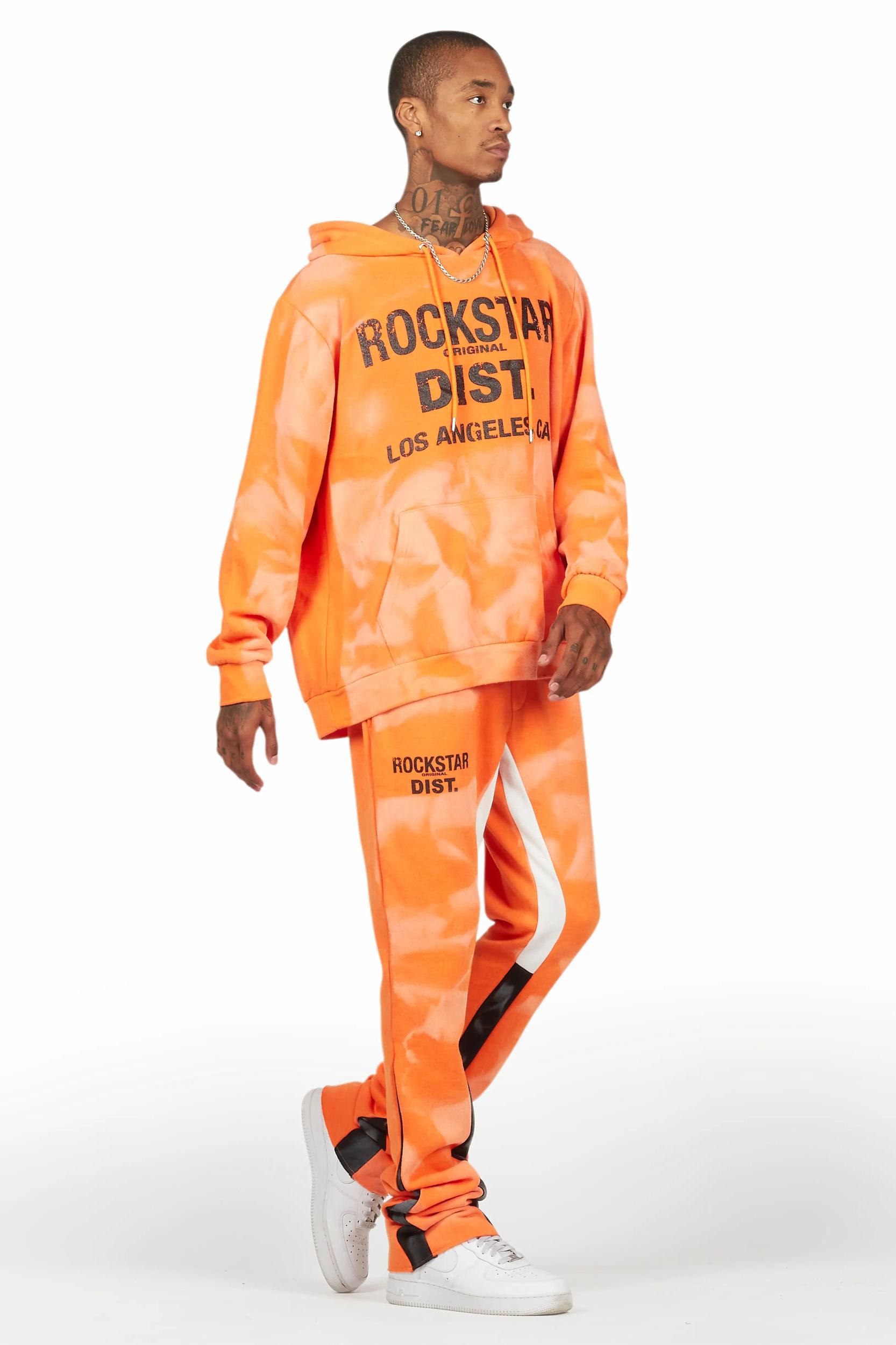 Nelly Orange Hoodie Stacked Flare Track Set Male Product Image
