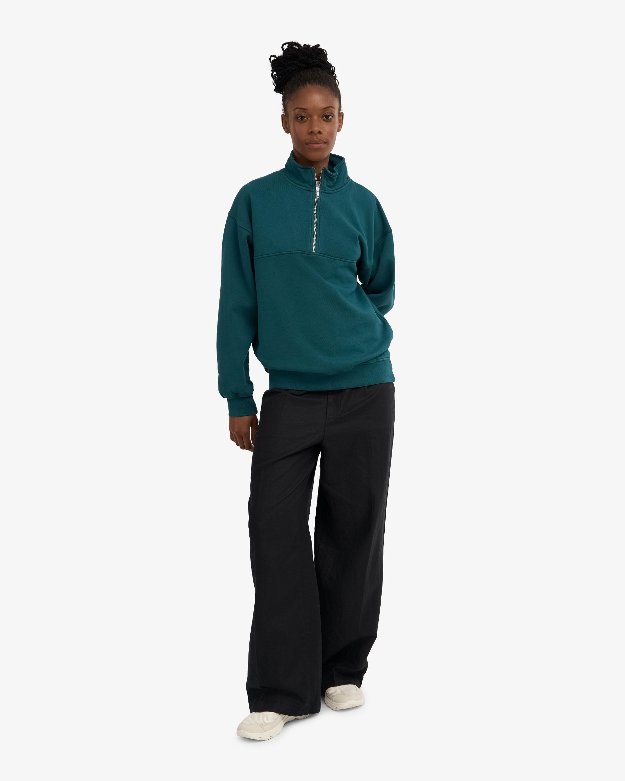 Organic Quarter Zip - Deep Black Product Image