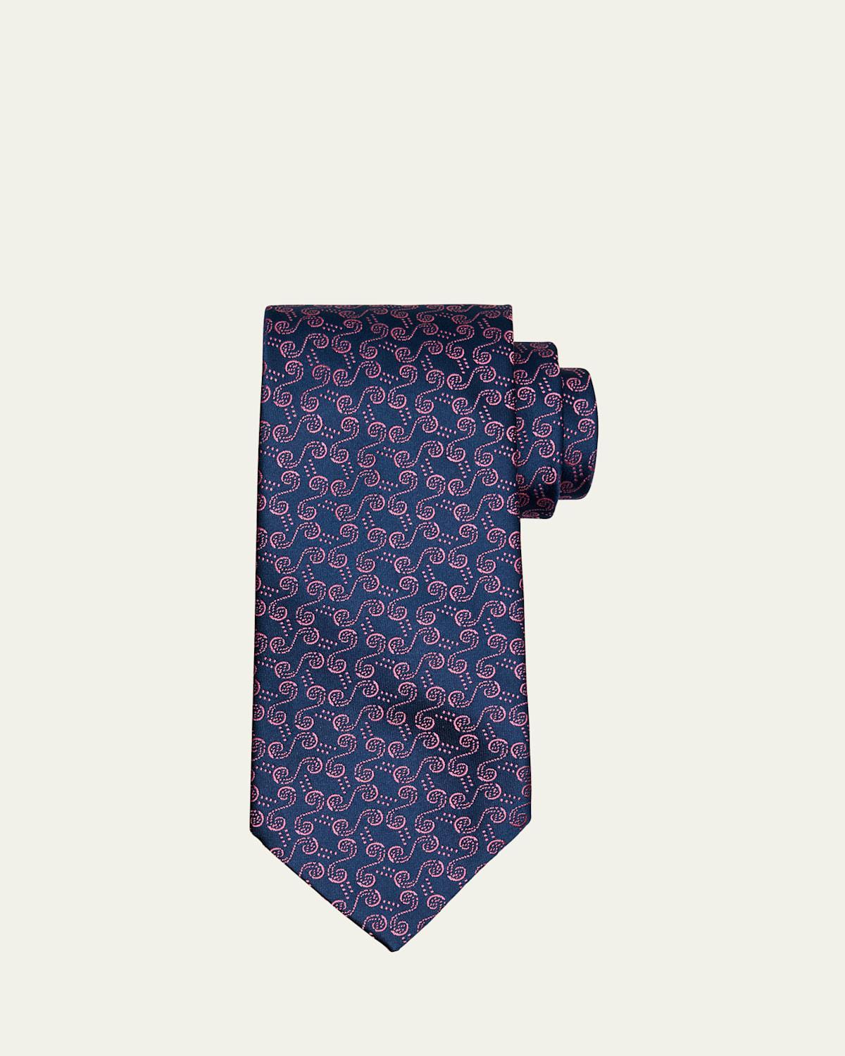 Mens Snorkel-Pattern Silk Tie Product Image