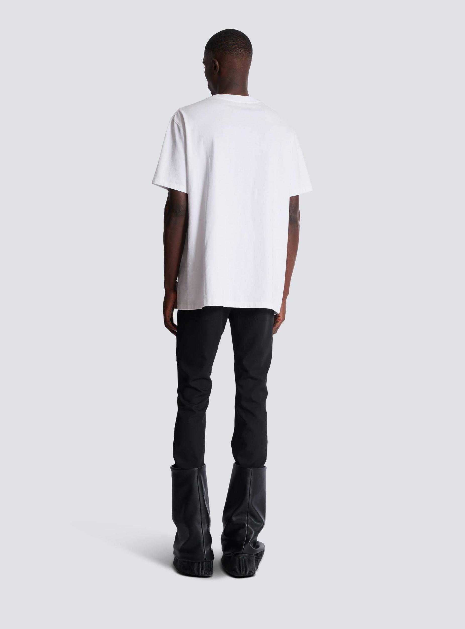 T-shirt with flocked Balmain Letter logo Product Image