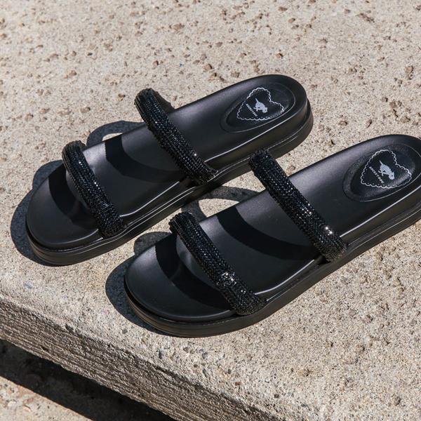 Rocket Dog Women's Sparkle Slide Sandals, Size: 7, Black Product Image