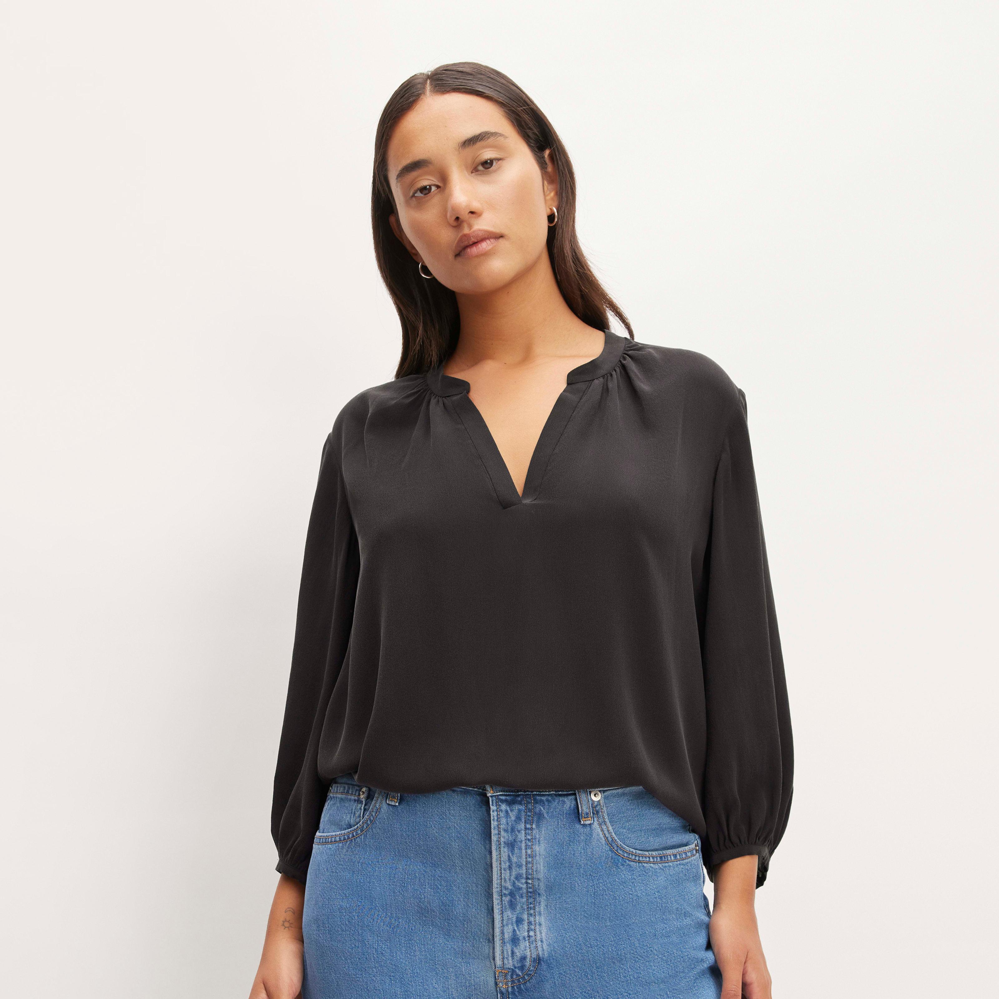 The Washable Clean Silk V-Neck Top Product Image