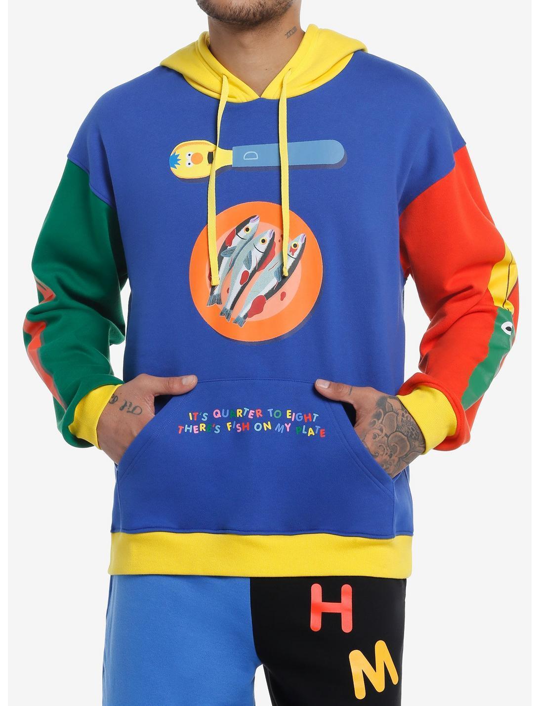 Don't Hug Me I'm Scared Character Utensils Color-Block Hoodie Product Image
