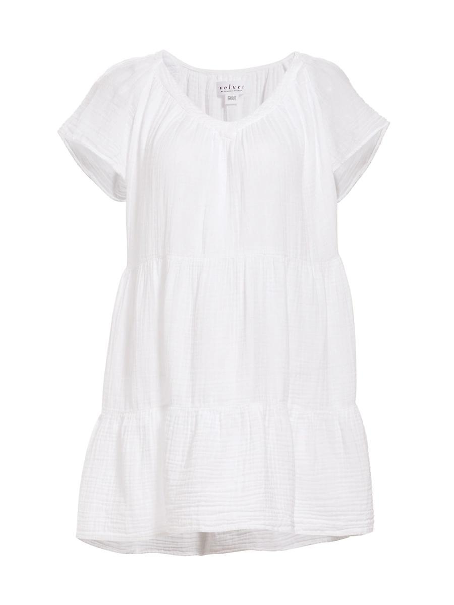 Womens Eleanor Gauze Tiered Minidress Product Image