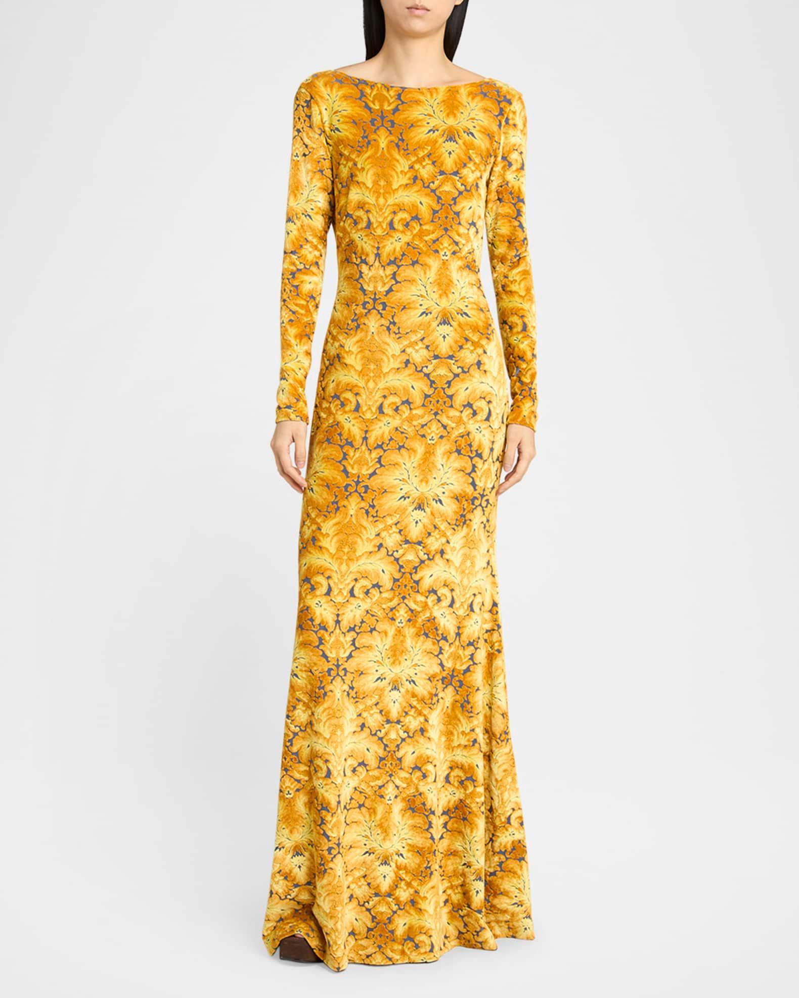 Long-Sleeve Open-Back Maxi Dress  Product Image