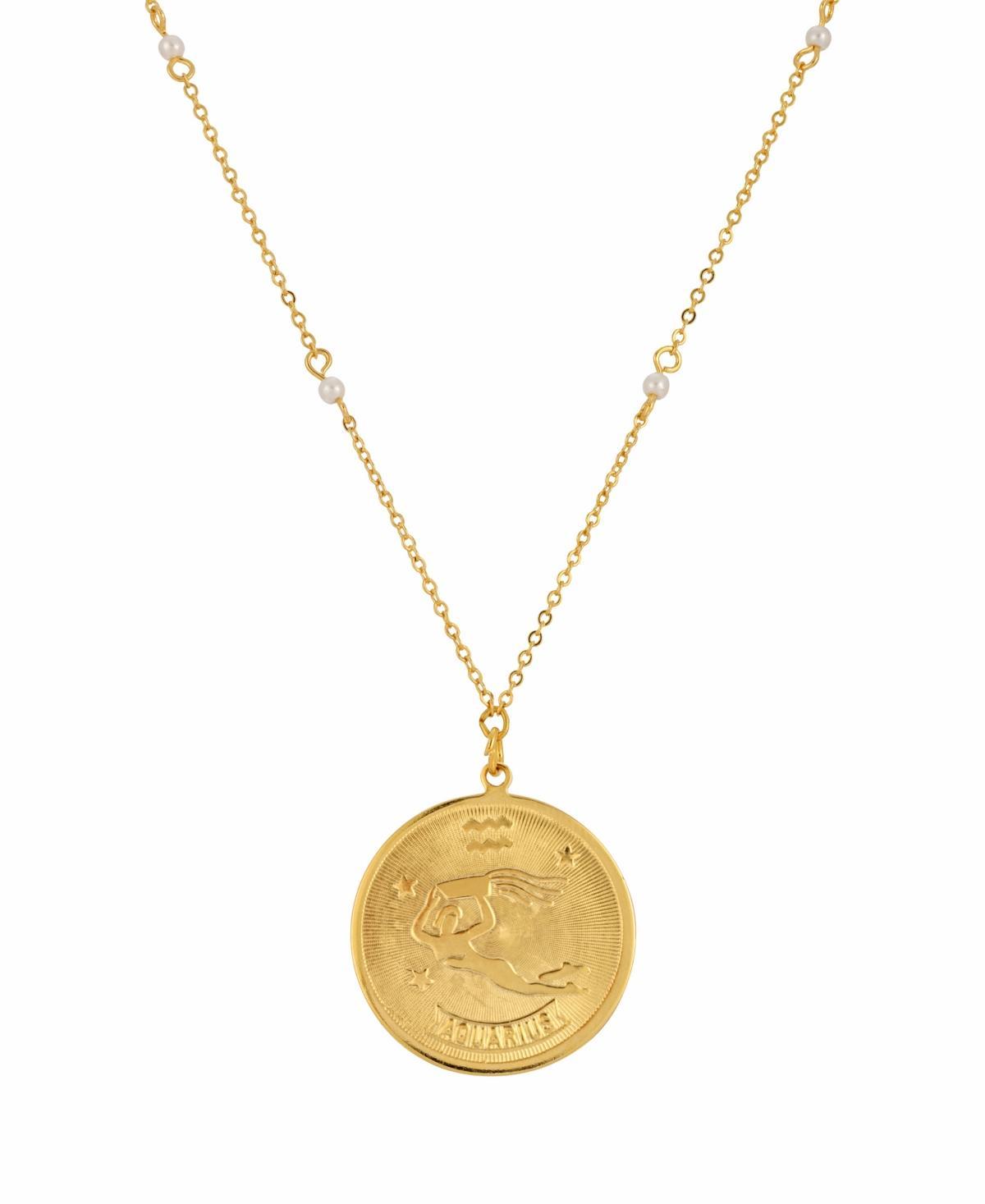 1928 Gold-tone Sagittarius Pendant Necklace, Womens, July Product Image