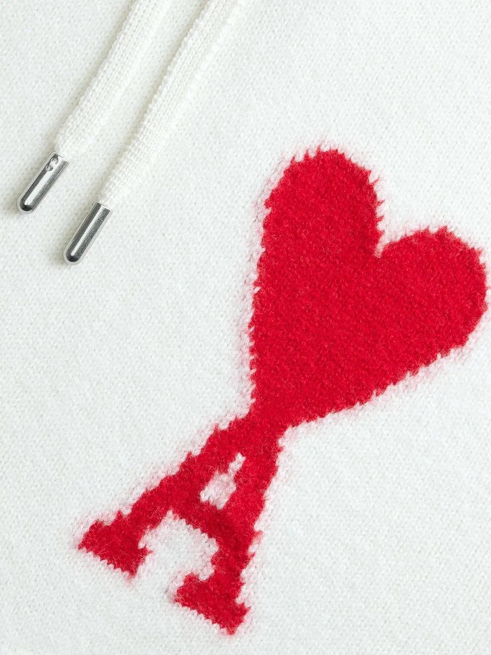 logo-intarsia knit hoodie Product Image