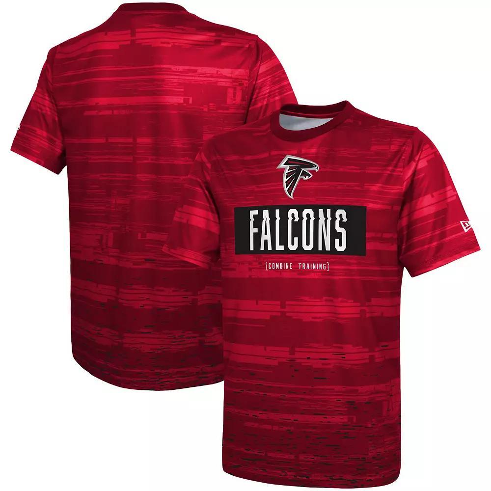 Men's New Era Red Atlanta Falcons Combine Authentic Sweep T-Shirt, Size: Medium Product Image