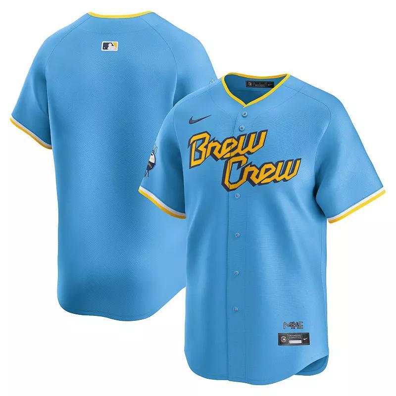 Mens Nike Christian Yelich Powder Blue Milwaukee Brewers City Connect Limited Player Jersey Product Image