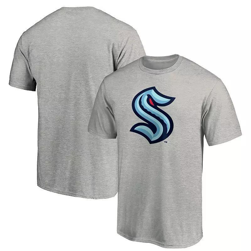 Mens Fanatics Branded Heather Gray Seattle Kraken Big & Tall Primary Logo T-Shirt Product Image