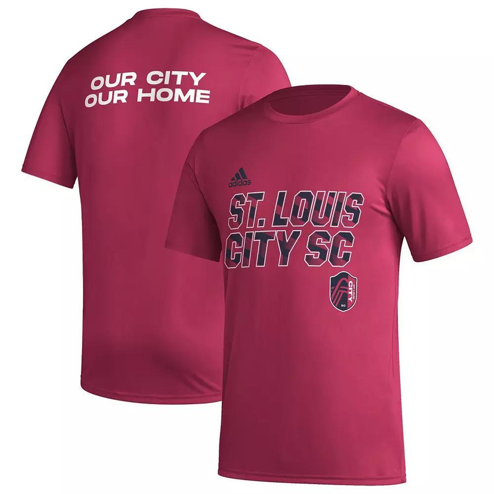 Men's adidas Red St. Louis City SC Team Jersey Hook AEROREADY T-Shirt, Size: Small, Slc Red Product Image