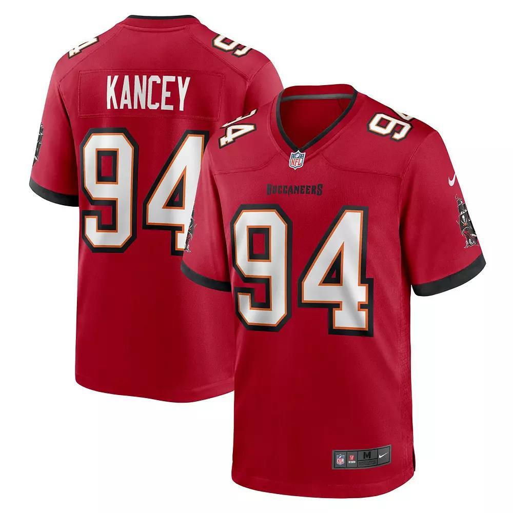 Men's Nike Calijah Kancey Red Tampa Bay Buccaneers 2023 NFL Draft First Round Pick Game Jersey, Size: XL Product Image
