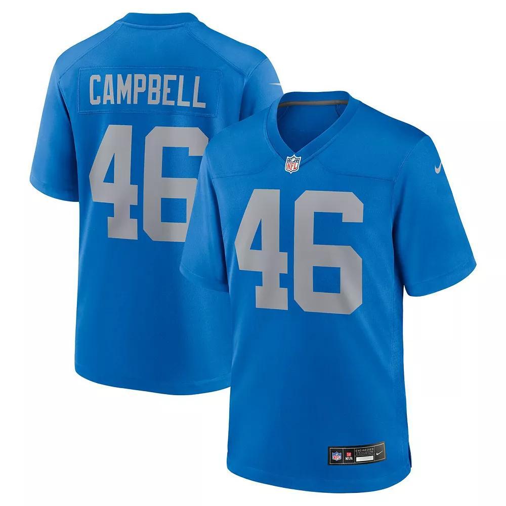 Men's Nike Jack Campbell  Blue Detroit Lions Alternate Game Jersey, Size: 2XL Product Image