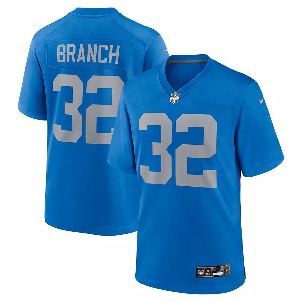 Men's Nike Brian Branch  Blue Detroit Lions Alternate Game Jersey, Size: 3XL Product Image