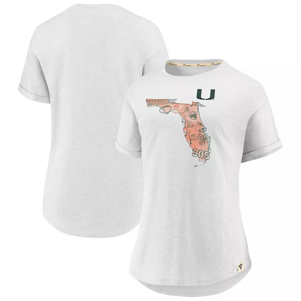 Womens Fanatics Miami Hurricanes True Classics Home State T-Shirt Product Image