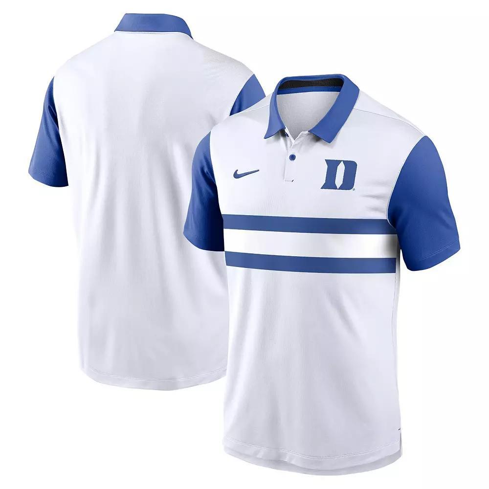 Men's Nike White Duke Blue Devils Primetime Campus Vapor Performance Polo, Size: 3XL Product Image