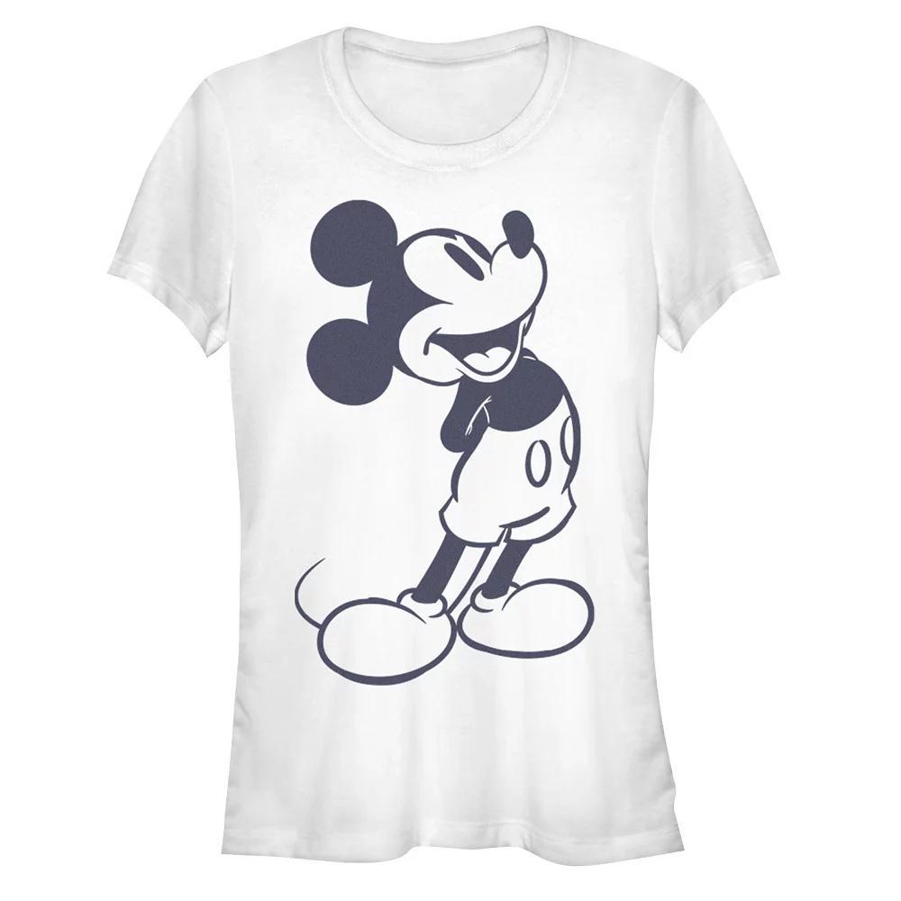 Disney's Mickey And Friends Mickey Women's Simple Classic Tee, Girl's, Size: XL, White Product Image