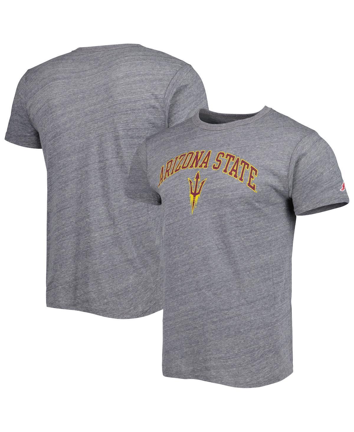 Men's League Collegiate Wear Heather Gray Arizona State Sun Devils 1965 Arch Victory Falls Tri-Blend T-Shirt, Size: 2XL, Grey Product Image