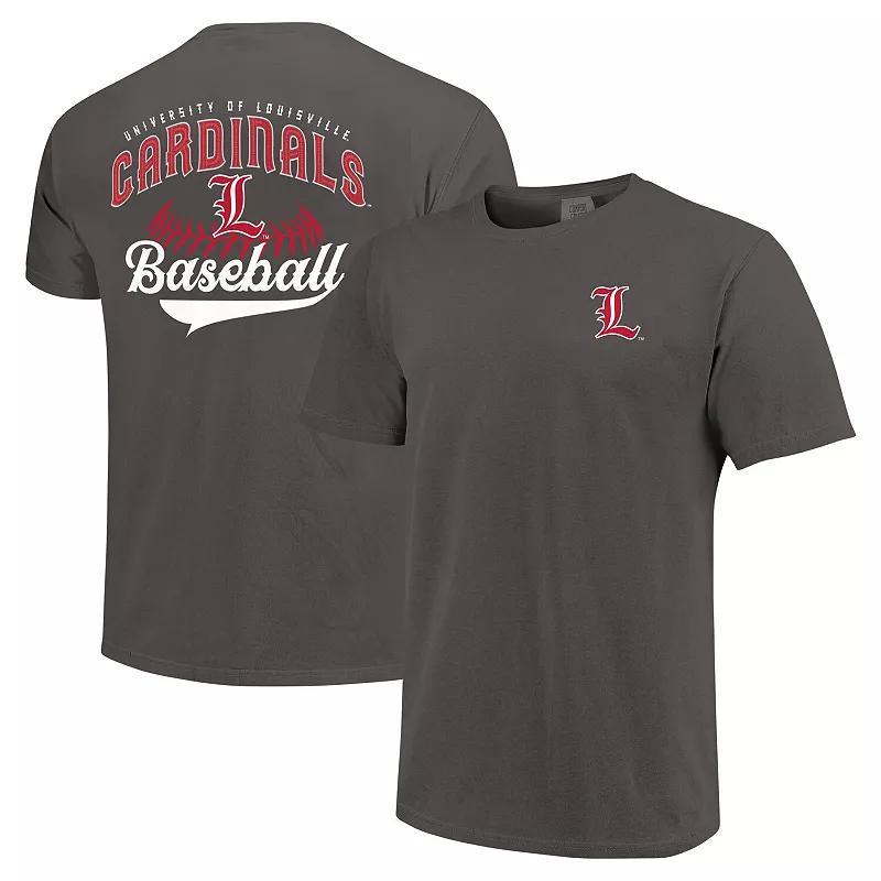 Mens Graphite Louisville Cardinals Baseball Comfort Colors T-Shirt Product Image