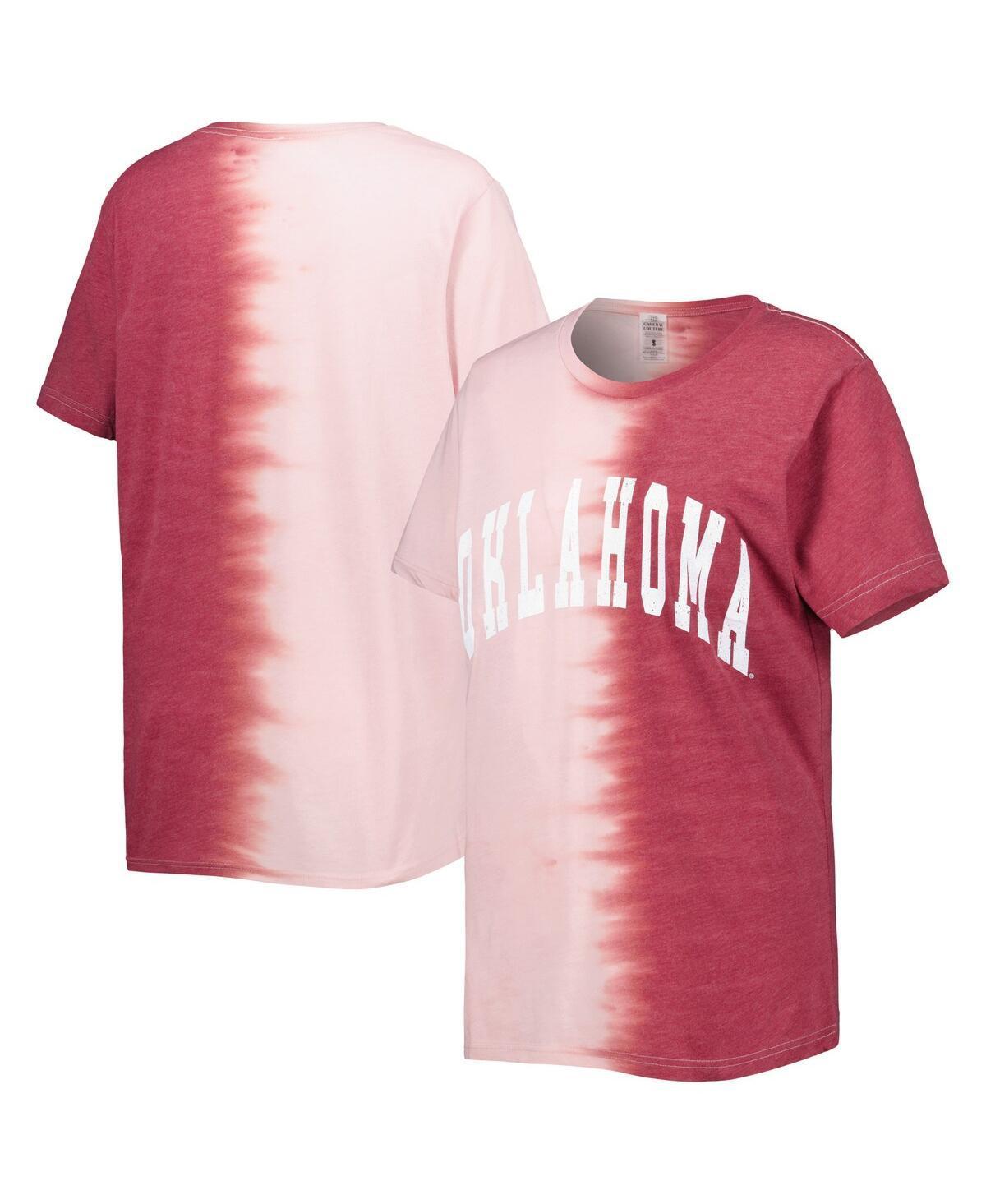 Women's Gameday Couture Crimson Oklahoma Sooners Find Your Groove Split-Dye T-Shirt, Size: Large, Red Product Image