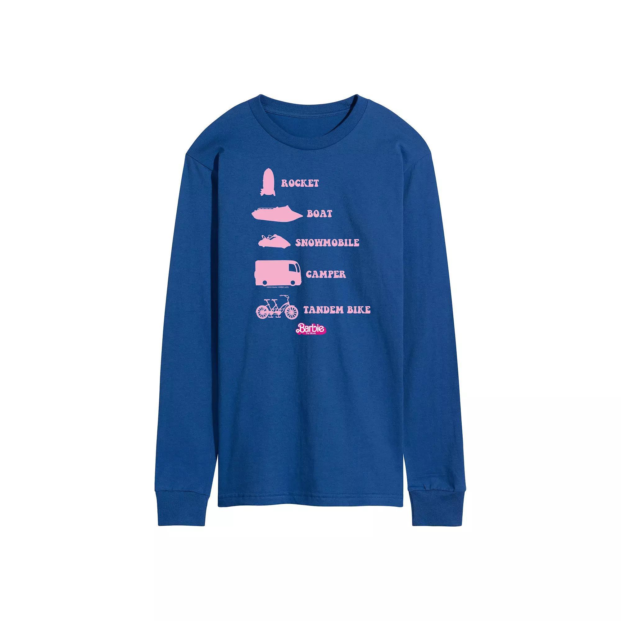 Mens Barbie Theatrical Vehicles Long Sleeve Graphic Tee Product Image