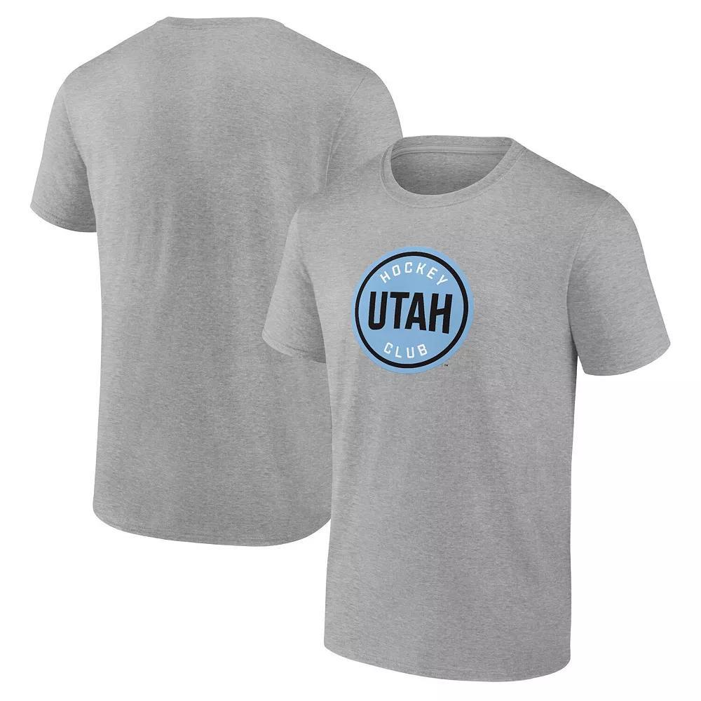 Men's Fanatics Heather Gray Utah Hockey Club Draft Logo T-Shirt, Size: 2XL, Ute Grey Product Image