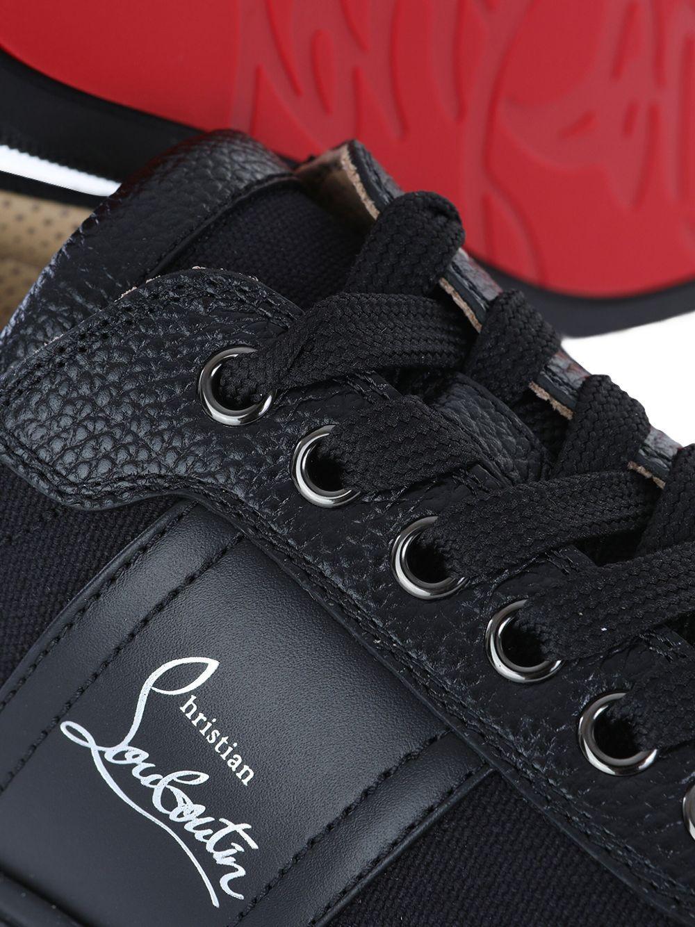 leather panelled sneakers Product Image