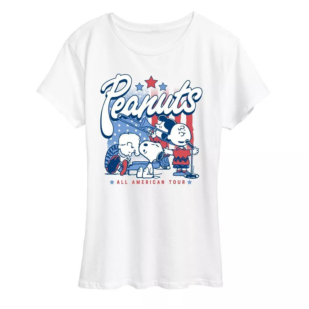 Womens Peanuts All American Tour Graphic Tee Product Image