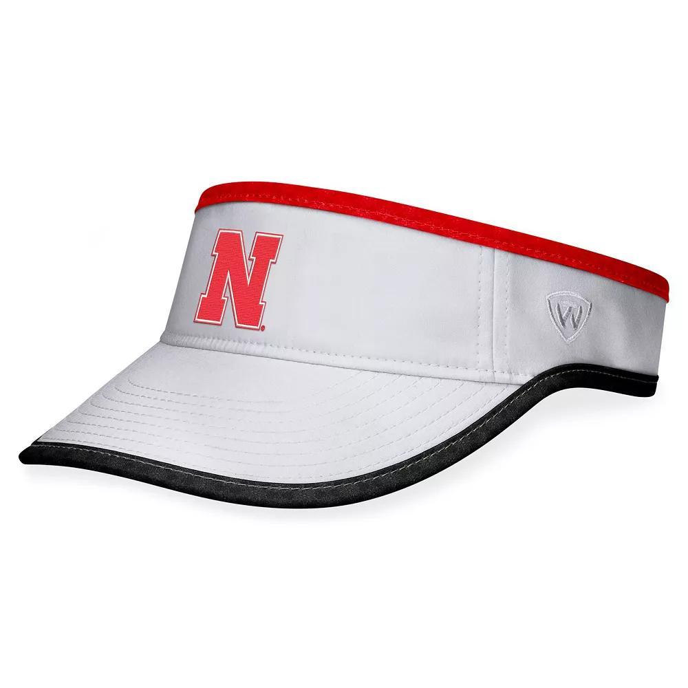 Men's Top of the World White Nebraska Huskers Daybreak Adjustable Visor Product Image