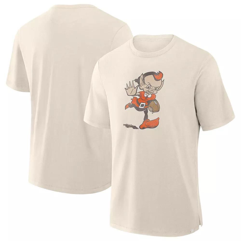 Men's Fanatics  Cream Cleveland Browns Slub T-Shirt, Size: Large, Beige Product Image