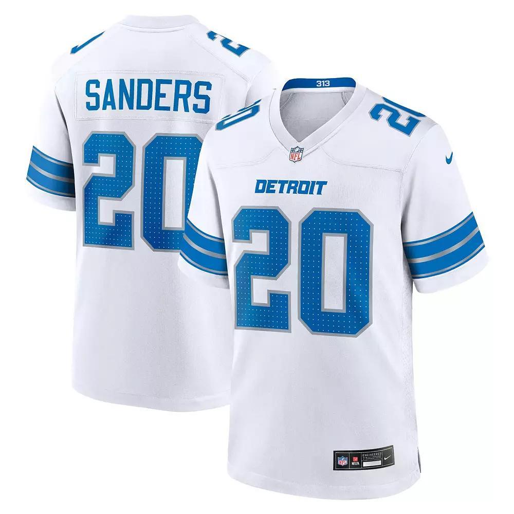 Men's Nike Barry Sanders White Detroit Lions Retired Player Game Jersey, Size: Large Product Image