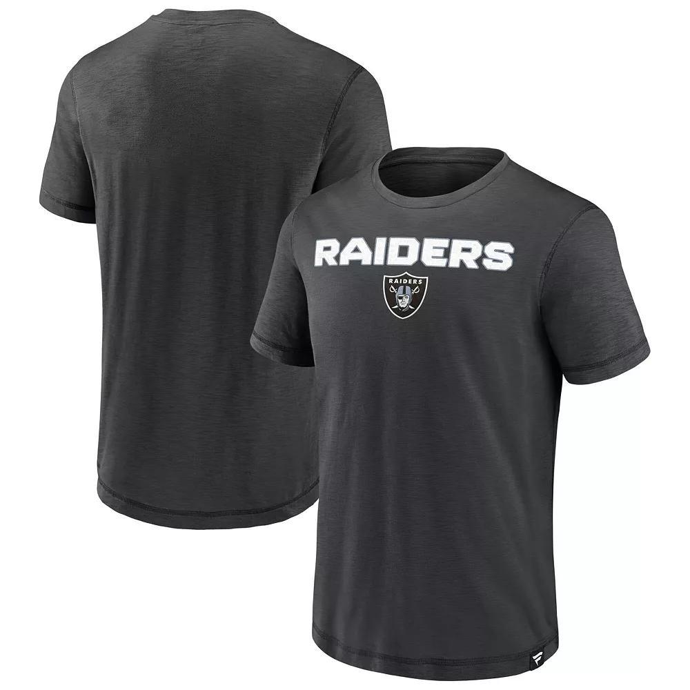 Men's Fanatics  Black Las Vegas Raiders Jump The Gun Iconic Slub Elevated T-Shirt, Size: 2XL, Lvr Black Product Image