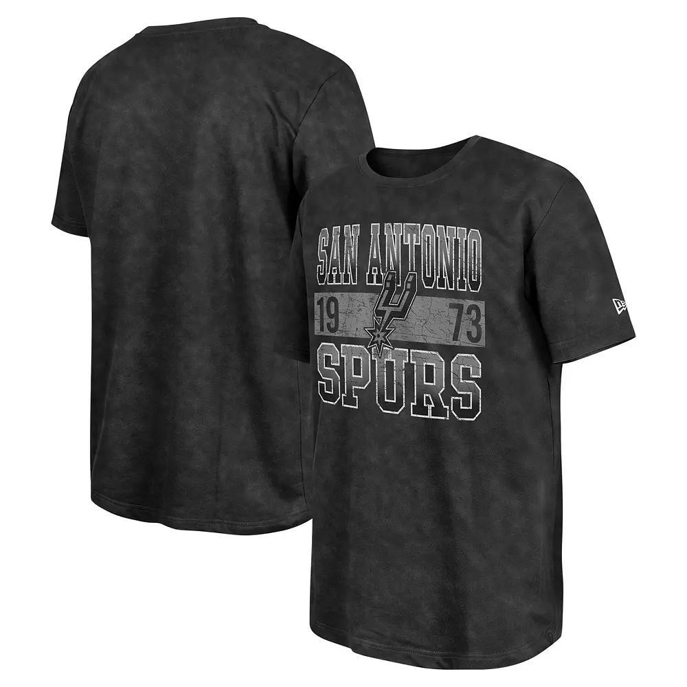 Men's New Era Black San Antonio Spurs Enzyme Washed Oversized T-Shirt, Size: XL Product Image